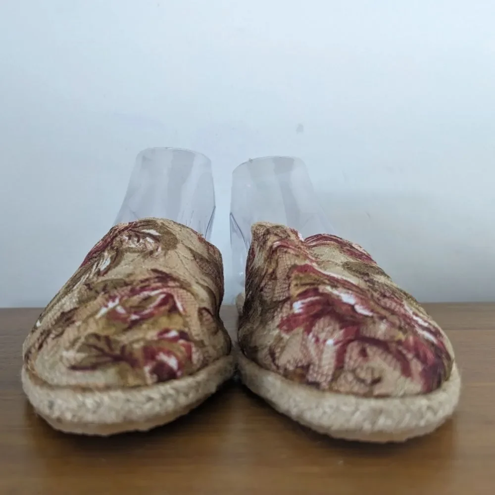 Laura Ashely Floral Slippers Witchy Romantic Cottagecore Country Floral Boho 8 - Picture 2 of 7